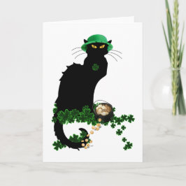 Le Chat Noir Clover St. Patrick's Day Kaart