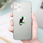 Le Chat Noir Clover St. Patrick's Day Sticker (Telefoon)