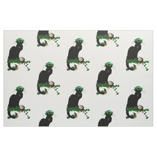 Le Chat Noir Clover St. Patrick's Day Stof (Fat Quarter)