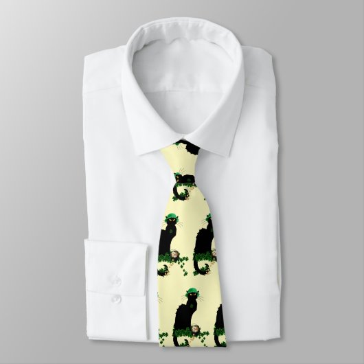 Le Chat Noir Clover St. Patrick's Day Stropdas (Gebonden)