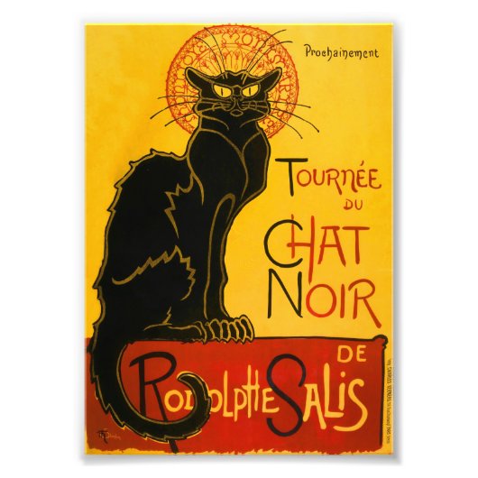 Le Chat Noir de Black Cat Art Foto Afdruk (Voorkant)
