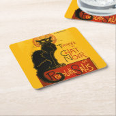 Le Chat Noir de Black Cat Art Kartonnen Onderzetters (Schuin)