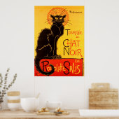 Le Chat Noir de Black Cat Art  Poster (Keuken)