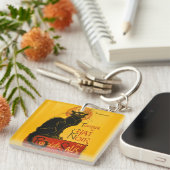 Le Chat Noir de Black Cat Art  Sleutelhanger (Voorkant Rechts)