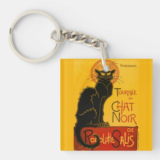 Le Chat Noir de Black Cat Art  Sleutelhanger (voorkant)