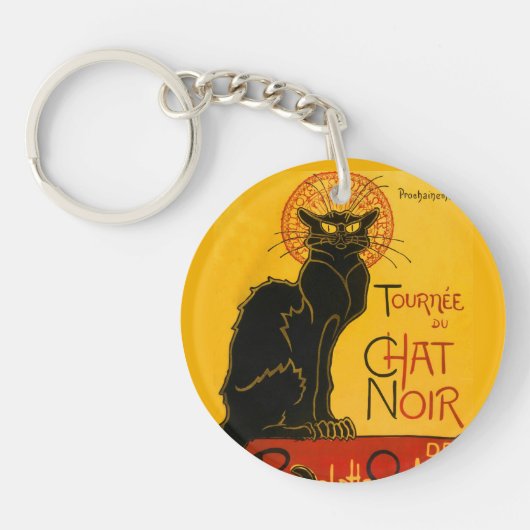Le Chat Noir de Black Cat Art  Sleutelhanger (Voorkant)