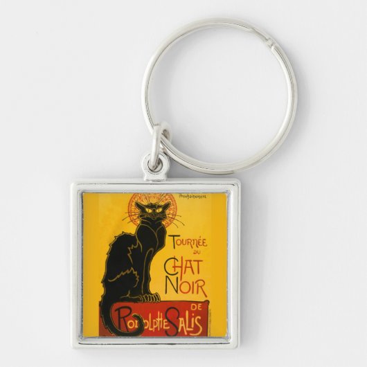 Le Chat Noir de Black Cat Art Sleutelhanger (Voorkant)