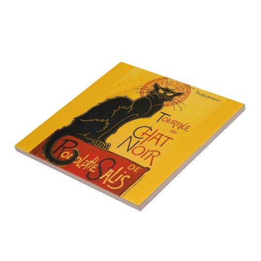 Le Chat Noir de Black Cat Art  Tegeltje (Zijkant)