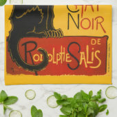 Le Chat Noir de Black Cat Art  Theedoek (Gevouwen)