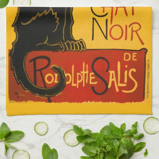 Le Chat Noir de Black Cat Art  Theedoek (Gevouwen)