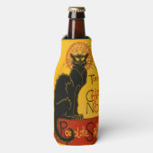 Le Chat Noir de zwarte kat Flesjeskoeler (Fles Voorkant)