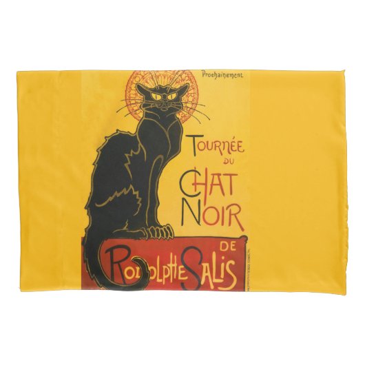 Le Chat Noir de zwarte kat Kussensloop (Voorkant)