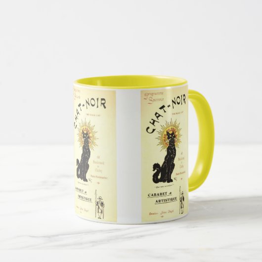 Le Chat Noir de zwarte kat Mok (Voorkant rechts)