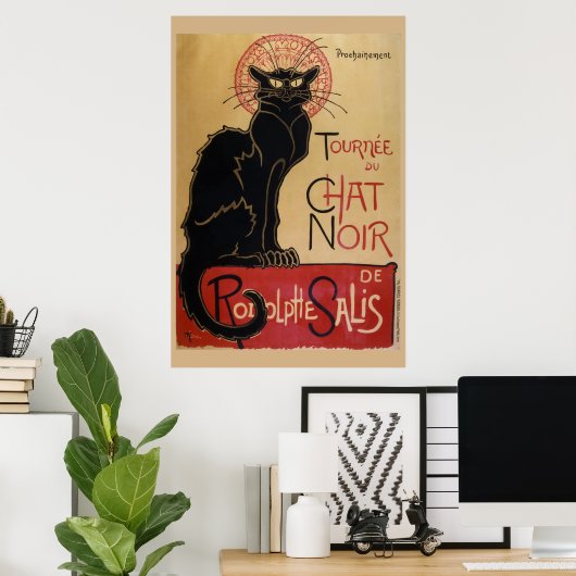 Le Chat Noir - de zwarte kat Poster (Thuiskantoor)