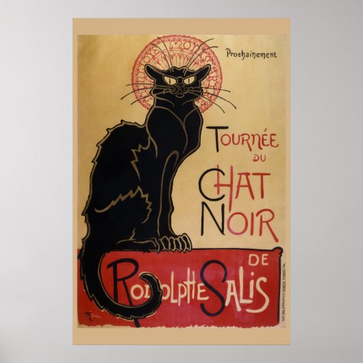 Le Chat Noir - de zwarte kat Poster (Voorkant)