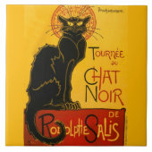 Le Chat Noir de zwarte kat Tegeltje (Voorkant)