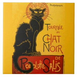 Le Chat Noir de zwarte kat Tegeltje