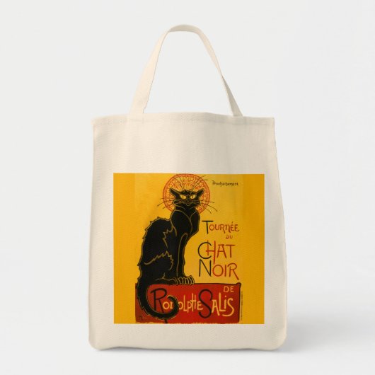 Le Chat Noir de zwarte kat Tote Bag (Voorkant)