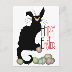 Le Chat Noir Easter Bunny Ears Feestdagenkaart