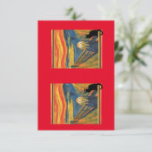 Le Chat Noir en De Schreeuw van Munch, Bedankkaart (Staand voorkant)