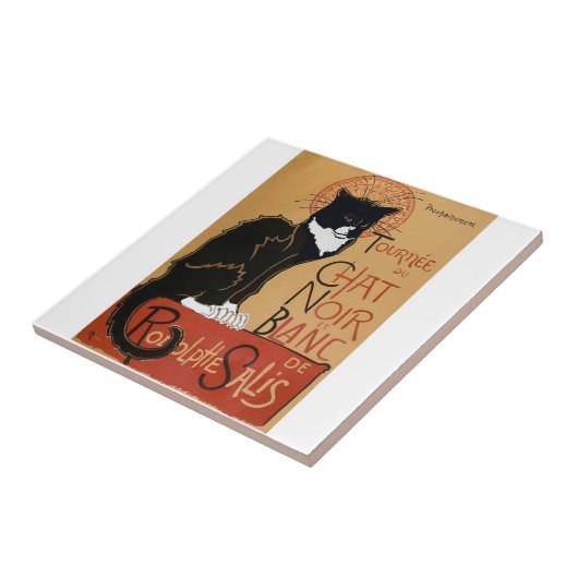 Le Chat Noir et Blanc Tegeltje (Zijkant)