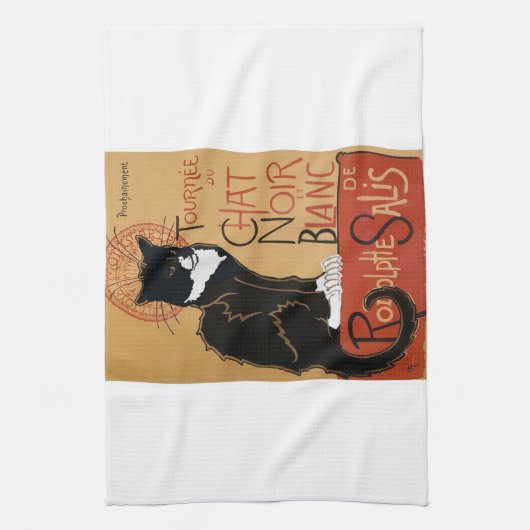 Le Chat Noir et Blanc Theedoek (Verticaal)