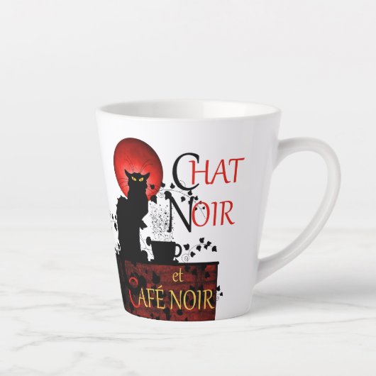 Le Chat Noir et Café Noir Koffie Latte Mok (Rechts)