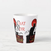 Le Chat Noir et Café Noir Koffie Latte Mok (Voorkant)