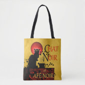 Le Chat Noir et Café Noir Koffie Tote Bag (Voorkant)