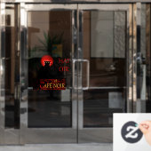 Le Chat Noir et Café Noir Raamsticker (Kantoordeur)