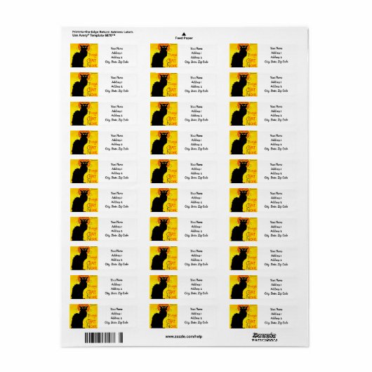 Le Chat Noir  Etiket (Full Sheet)