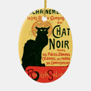 Le Chat Noir Fine Art Nouveau Keramisch Ornament