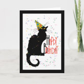 Le Chat Noir Gelukkige Verjaardag Kaart (Voorkant)