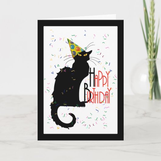 Le Chat Noir Gelukkige Verjaardag Kaart (Voorkant)
