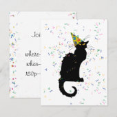 Le Chat Noir Gelukkige Verjaardag Kaart (Voorkant / Achterkant)