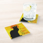 Le Chat Noir  Glazen Onderzetter (Schuin)