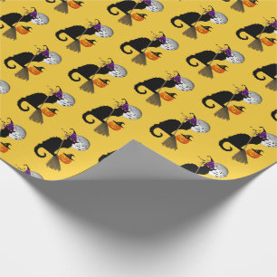 Le Chat Noir Halloween Heks Cadeaupapier