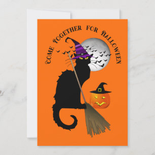 Le Chat Noir Halloween Heks Kaart