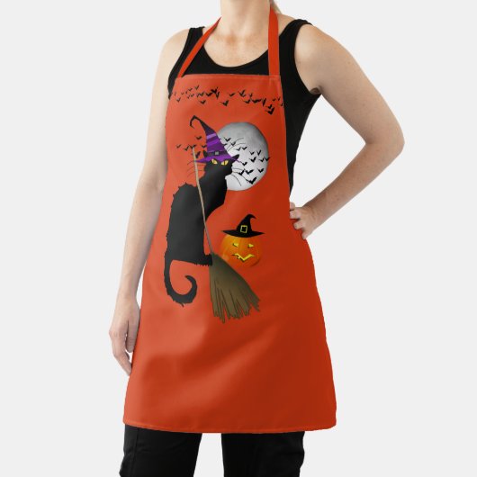 Le Chat Noir Halloween Heks Schort (Insitu)