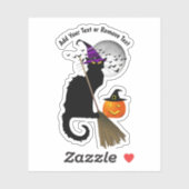 Le Chat Noir Halloween Heks Sticker (Vel)