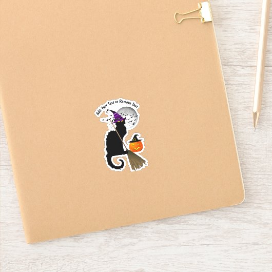 Le Chat Noir Halloween Heks Sticker (Notitieboek)