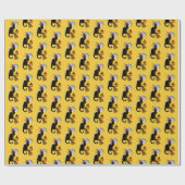 Le Chat Noir Halloween Witch Cadeaupapier (Vlak)