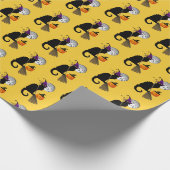 Le Chat Noir Halloween Witch Cadeaupapier (Hoek)