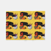 Le Chat Noir - Halloween Witch Cat Fleece Deken (Voorkant (Horizontaal))