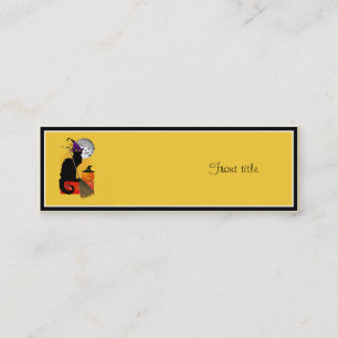 Le Chat Noir - Halloween Witch Cat Mini Visitekaartje