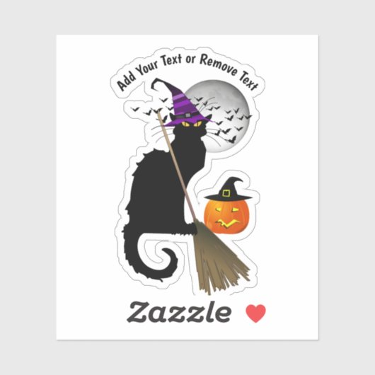 Le Chat Noir Halloween Witch Sticker (Vel)