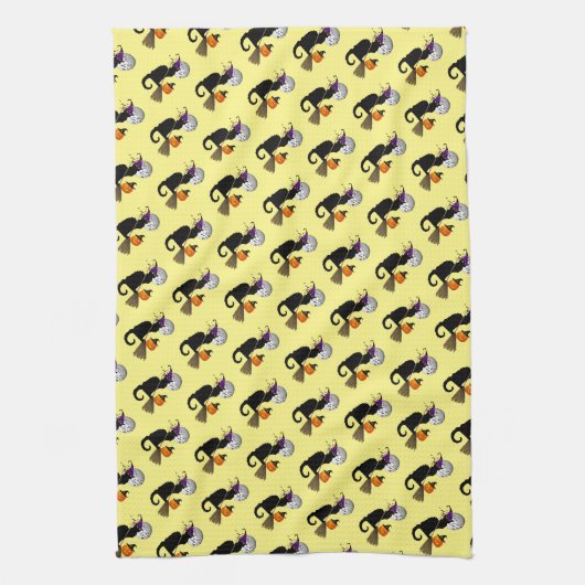 Le Chat Noir Halloween Witch Theedoek (Verticaal)