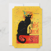 Le Chat Noir - Happy Birthday Greetings Kaart (Voorkant)