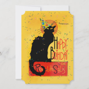 Le Chat Noir - Happy Birthday Greetings Kaart