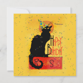Le Chat Noir - Happy Birthday Greetings Kaart